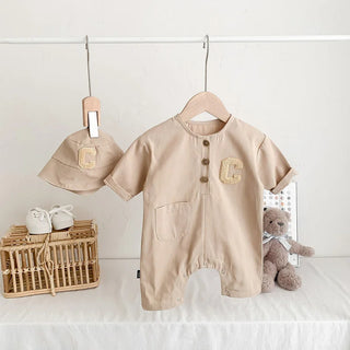 Newborn Letter C Jumpsuit Set