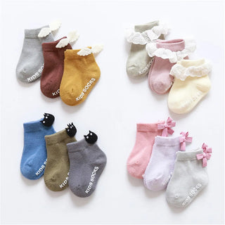 3 Pairs Kids Ankle Socks - RYAN AND REMI