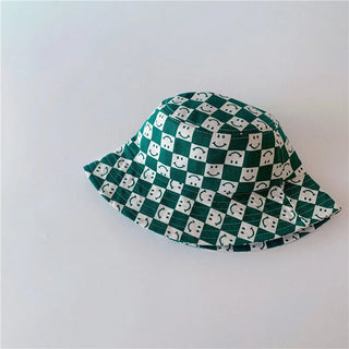 Checkered Smiley Face Bucket Hat - RYAN AND REMI