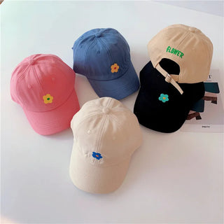 Lily Flower Embroidery Baseball Cap - RYAN AND REMI