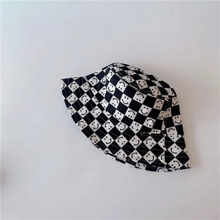 Checkered Smiley Face Bucket Hat - RYAN AND REMI