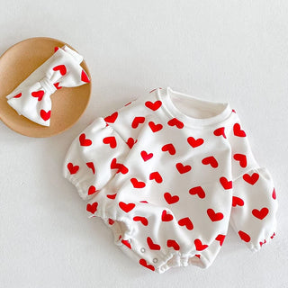 Plush Love Heart Bodysuit Set - RYAN AND REMI