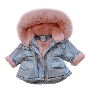 Plush Fur Denim Jacket - RYAN AND REMI