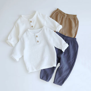 Muslin Linen Cotton Long Sleeve Set - RYAN AND REMI