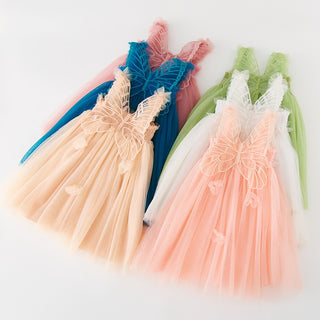 Princess Butterfly Fairy Wings Back Dress - RYAN AND REMI