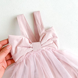 Bow Detail Lace Romper Tutu Dress - RYAN AND REMI