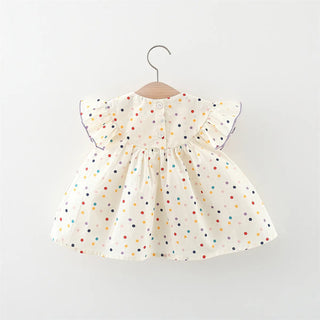 Polka Dot Floral Dress - RYAN AND REMI