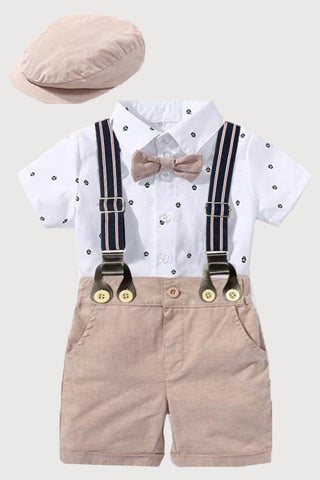 Baby boy 3 Pcs Shorts Suspender Set - RYAN AND REMI