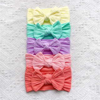 5 Pcs Ribbed Bow Headband - RYAN AND REMI