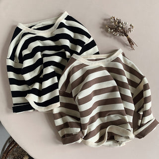 Loose Striped Cotton Top - RYAN AND REMI