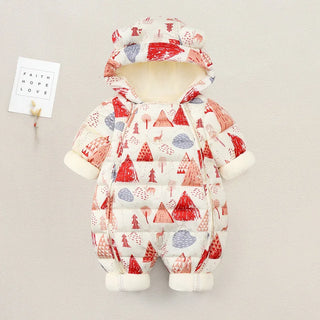 Cartoon Waterproof Hooded Romper With Boots