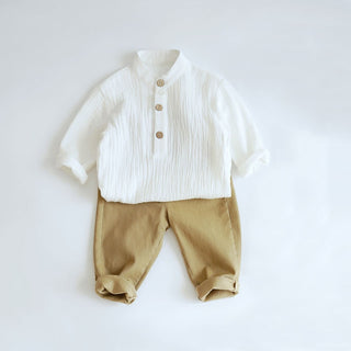 Boys Solid Fall Pants - RYAN AND REMI