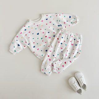 Love Heart Prints Jogger Suit - RYAN AND REMI