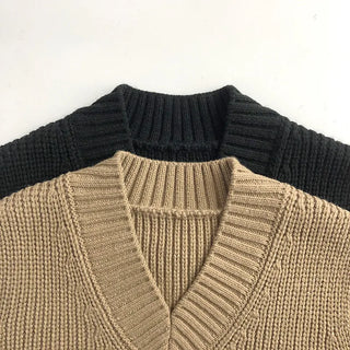 Solid Knitted Sweater Vest - RYAN AND REMI