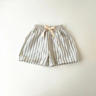 Striped Loose Linen Cotton Shorts