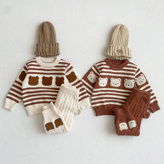 Knitted Cartoon Teddy Bear Winter Outfit - RYAN AND REMI