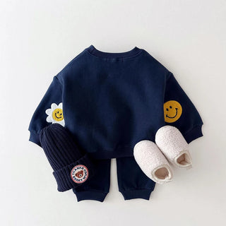 Flower Smile Patch Jogger Set - RYAN AND REMI