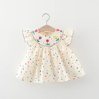 Polka Dot Floral Dress - RYAN AND REMI