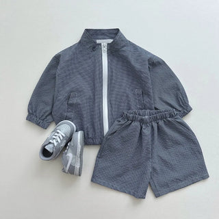 Plaid Sunscreen Coat Set (2pcs) - RYAN AND REMI