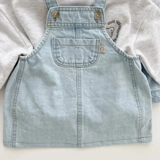 Denim Suspender Dress