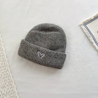 Heart Embroidered Baby Beanie Cap - RYAN AND REMI