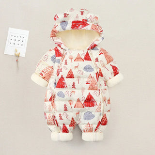 Cartoon Waterproof Hooded Romper With Boots