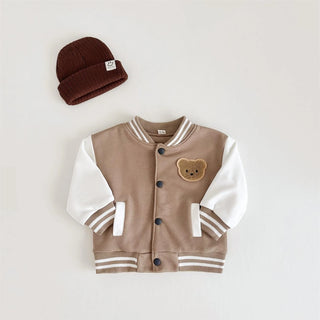 Bear Patch Varsity Jacket - RYAN AND REMI