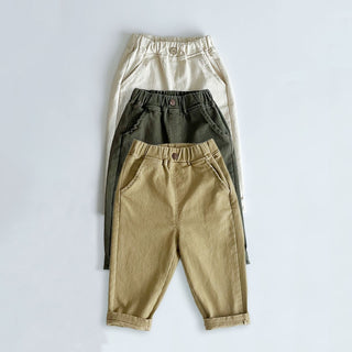 Boys Solid Fall Pants - RYAN AND REMI