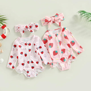 Baby Girl 2 Pcs Long Sleeve Cute Swimwear - RYAN AND REMI