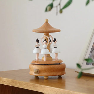 Wooden Carousel Music Box - RYAN AND REMI