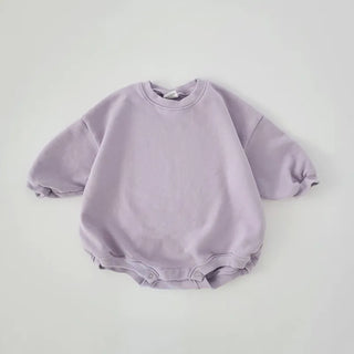 Kids Solid Sweatshirt Romper - RYAN AND REMI