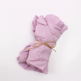 Soft Solid Ruffle Blanket - RYAN AND REMI