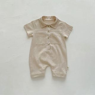 Solid Linen Overalls Jumpsuit - RYAN AND REMI