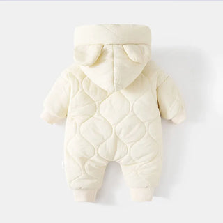 Fleece Bear Hooded Jumpsuit!