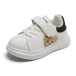 Fuzzy Bear Patch Sneakers - RYAN AND REMI