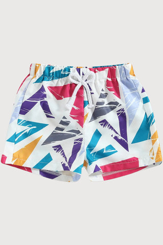 Boys Printed Drawstring Swim Shorts - RYAN AND REMI