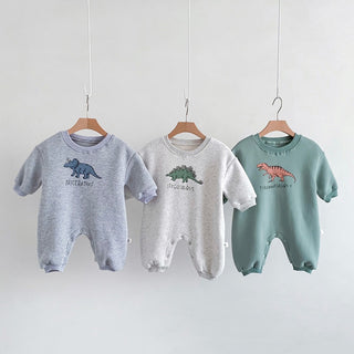 Baby Boy Cozy Dinosaur Sweater Jumpsuit - RYAN AND REMI