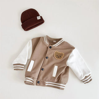 Bear Patch Varsity Jacket - RYAN AND REMI