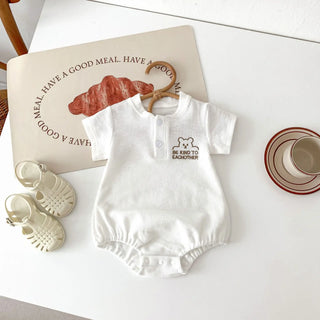 Striped Bear Baby Bodysuit - RYAN AND REMI