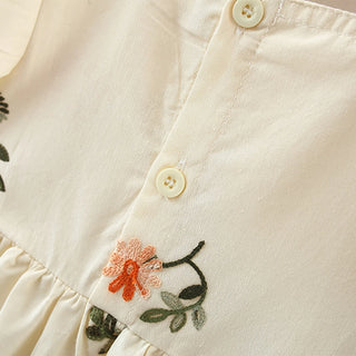 Embroidered Floral Cotton Dress