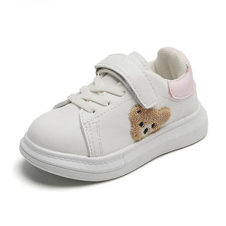 Fuzzy Bear Patch Sneakers - RYAN AND REMI