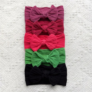 5 Pcs Ribbed Bow Headband - RYAN AND REMI