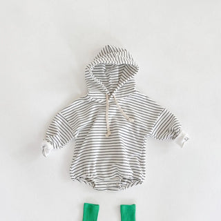 Striped Hooded Bodysuit - RYAN AND REMI