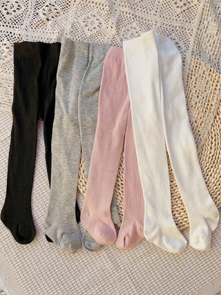 4 Pairs Solid Tights