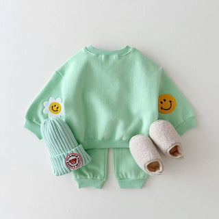 Flower Smile Patch Jogger Set - RYAN AND REMI