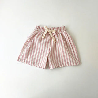 Striped Loose Linen Cotton Shorts