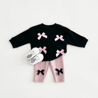 3D Ribbon Sweat and Pants Set