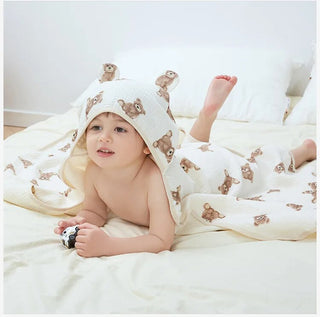 Hooded Cartoon Printed Towel - RYAN AND REMI