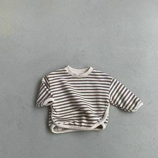 Fall Long Sleeve Striped Shirt - RYAN AND REMI