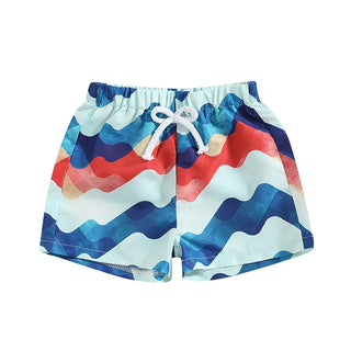 Boys Printed Drawstring Swim Shorts - RYAN AND REMI